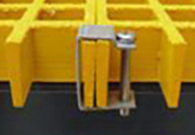C Clip molded fiberglass grating