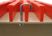 J Clip pultruded fiberglass grating