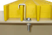 L Clip molded fiberglass grating